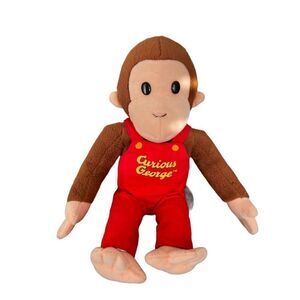 Curious George Plush in Red overall Stuffed Animal 12”